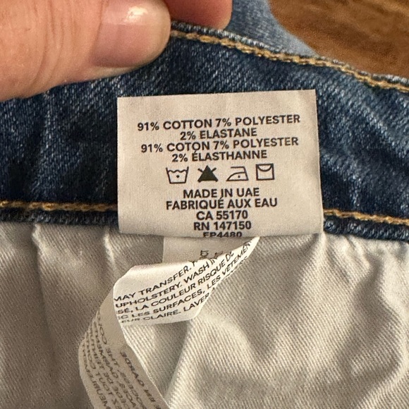 Frank and Oak Iggy High Rise Taper Distressed Busted Knee Cropped Jeans Size 30 - Picture 5 of 7